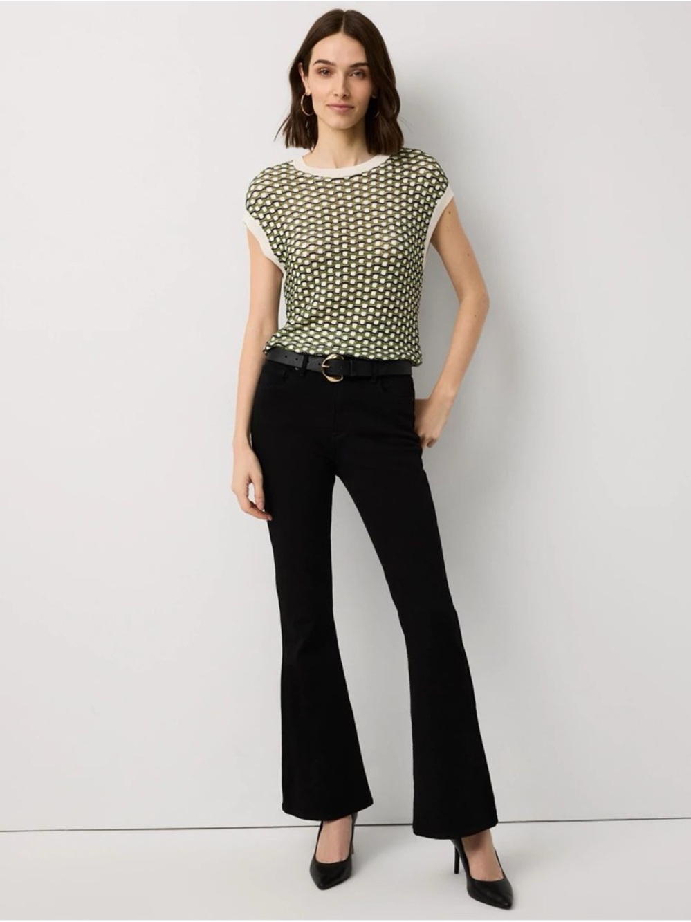 WHBM High-Rise Skinny Flare Sculpt Jeans